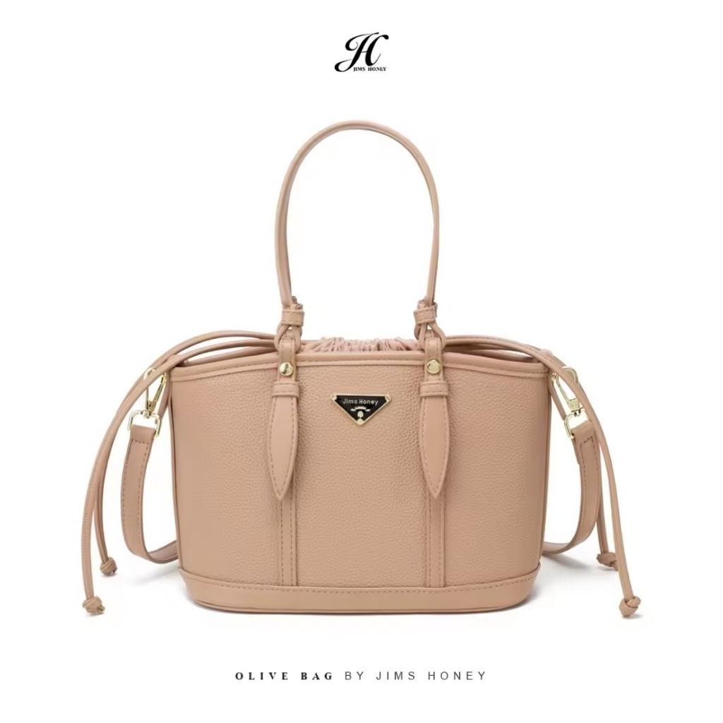(ORI) Jims Honey Olive bag Serut - tas slempang wanita Kulit Sintetis, Desain Elegan, 3 in 1