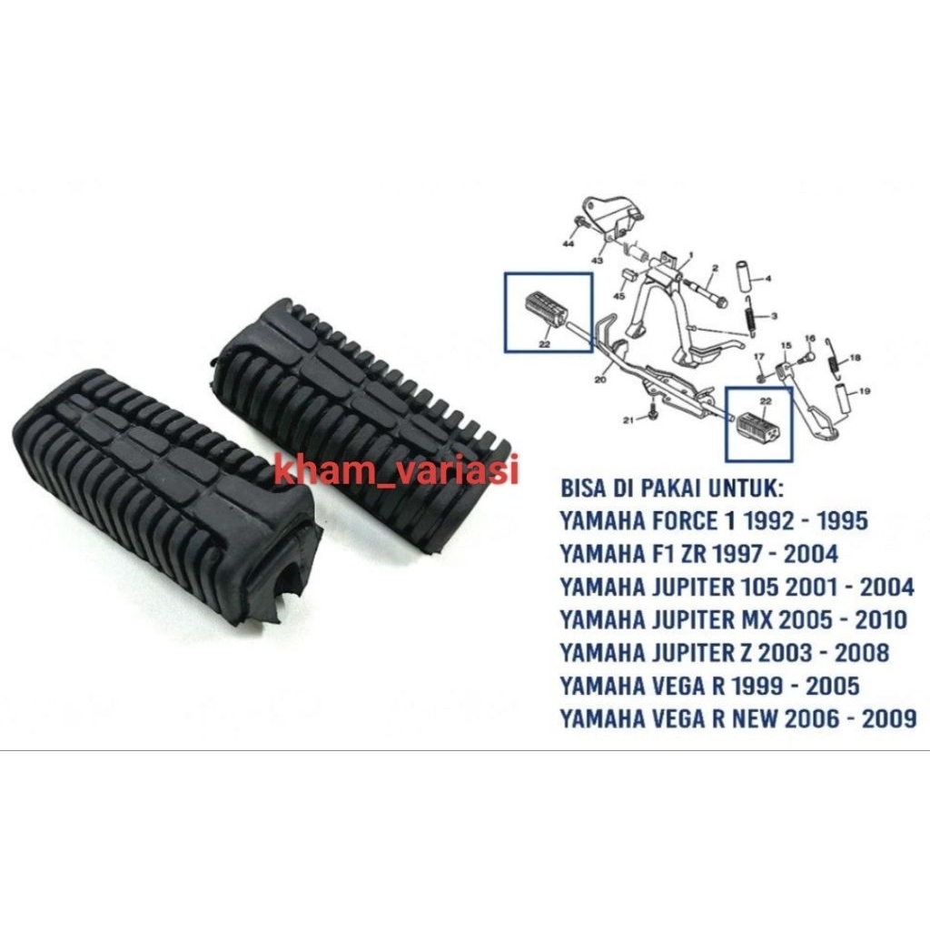 spesial diskon harga grosiran 1 set step injakan kaki depan standar motor jupiter jupiter.mx f1z veg
