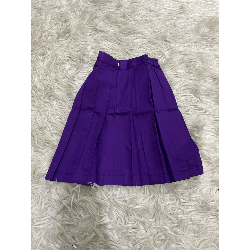 (Obral 1877) Rok rimpel ungu pendek TK bahan famatex