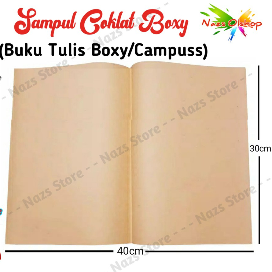 Sampul Coklat Polos Tebal Buku Tulis Campuss / Boxy