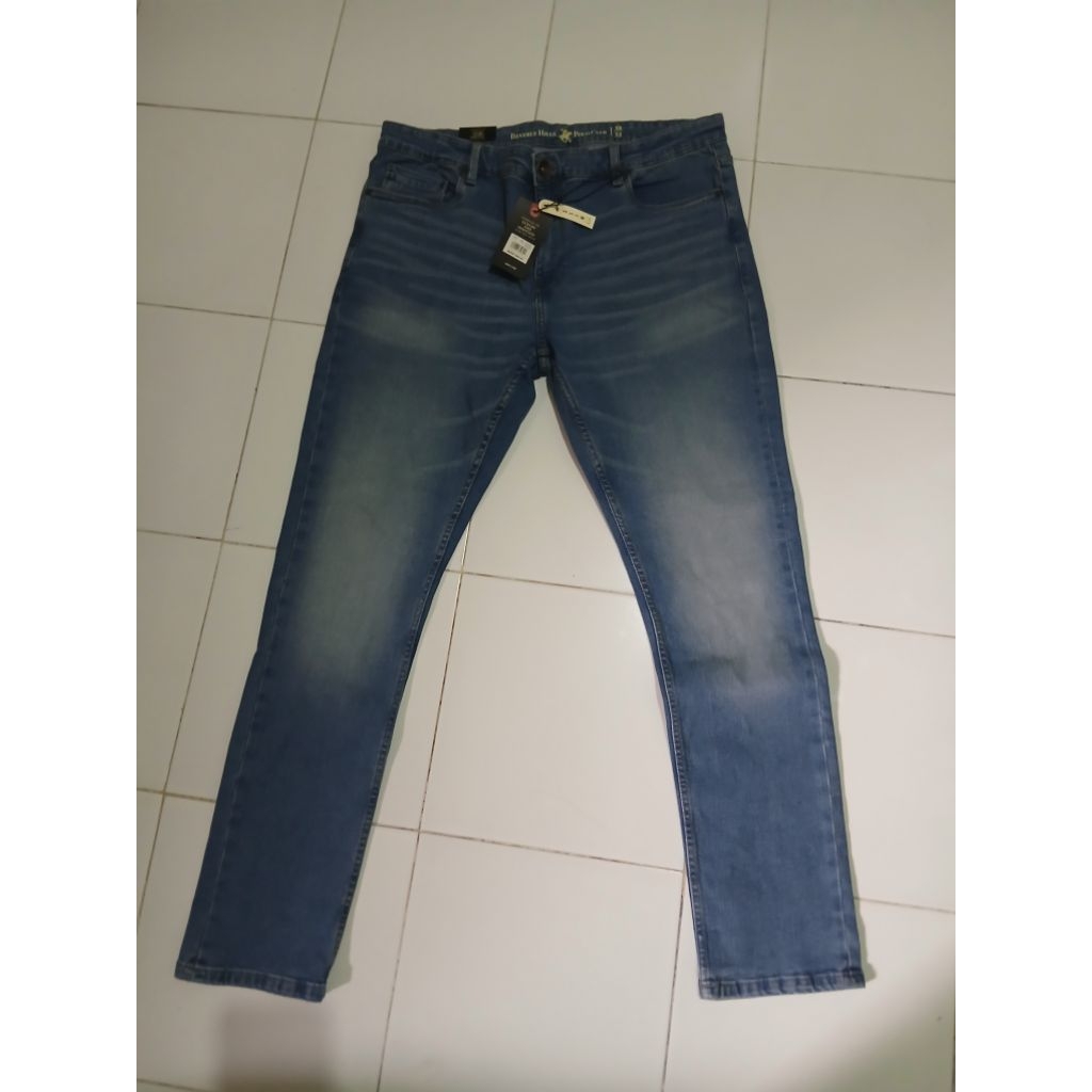 celana jeans denim beverly hills polo club slim fit modern stretch size 38/32
