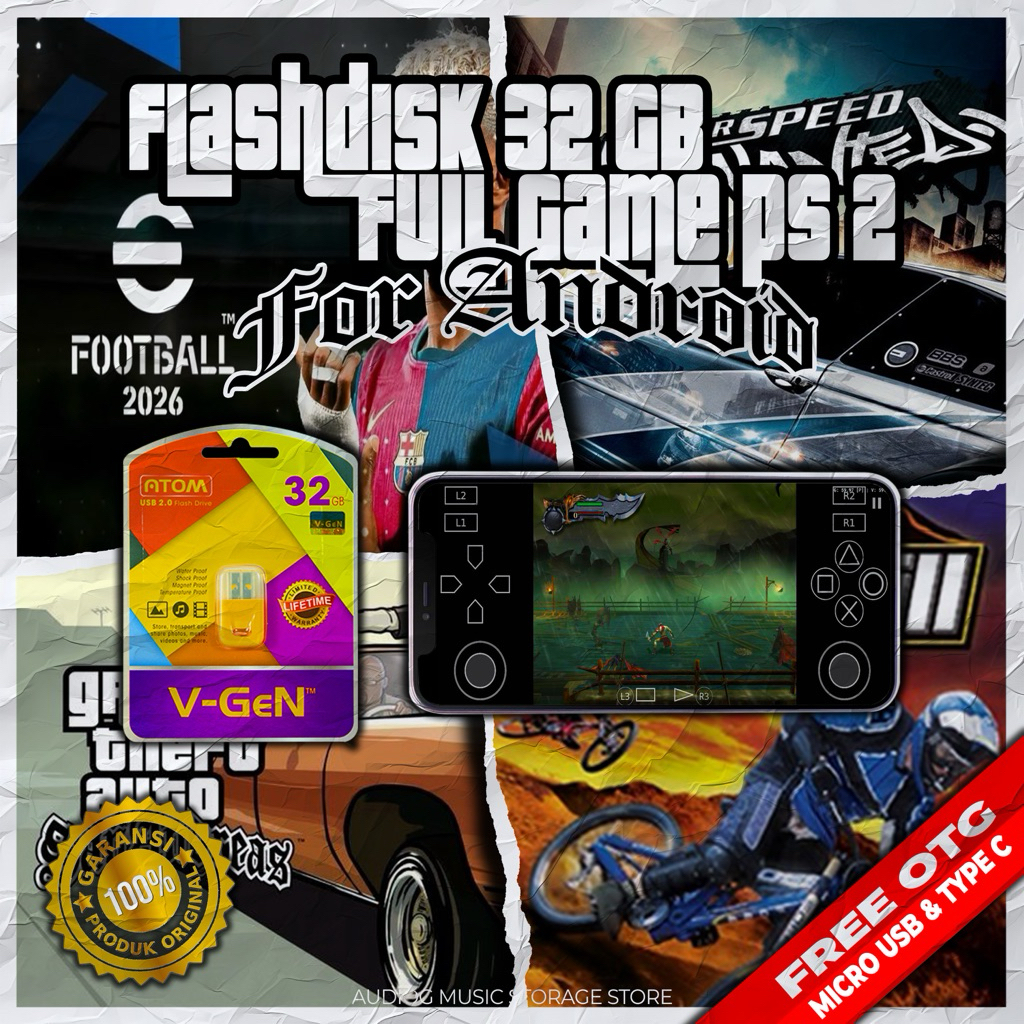 Usb Game Ps2 Android dan Pc bonus otg konektor