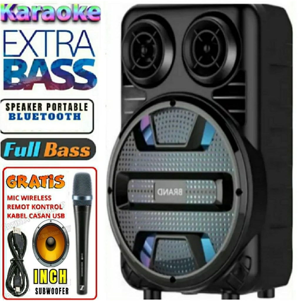 SPEAKER BLUETOOTH KARAOKEAN KIMISO 7801 8'8 INCH Termurah //Rejeki