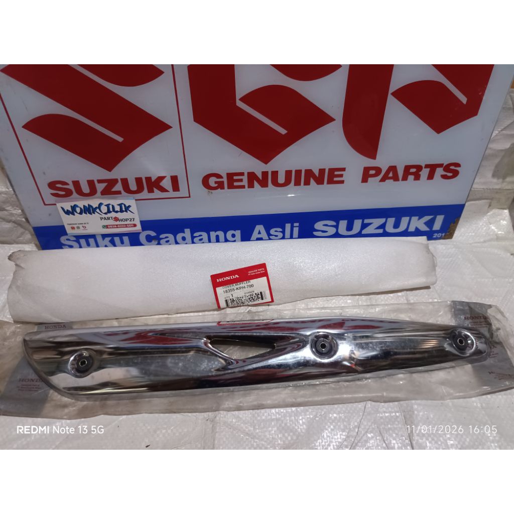 cover muffler plindung knalpot honda karisma125 supra x125 original AHM [ 18355-KPH-700