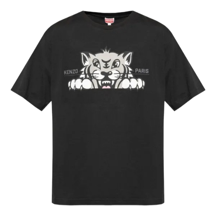 Kenzo Happy Tiger Embro Black / Kaos Branded Original