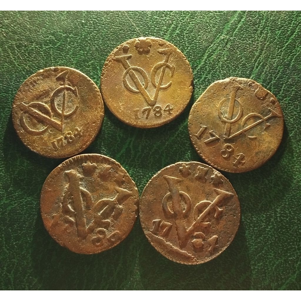 uang koin VOC thn 1784 bagus detail Asli sesuai foto