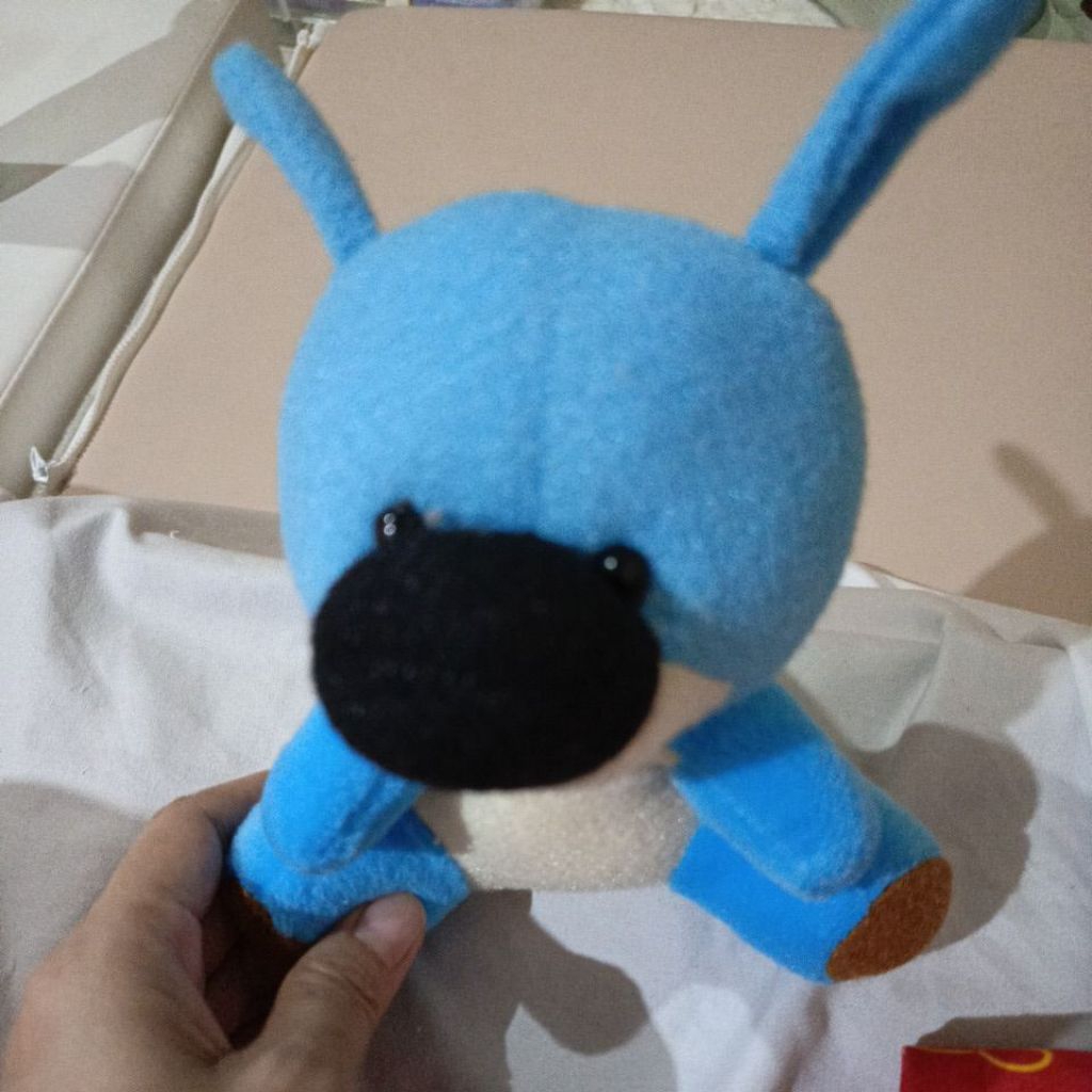 Boneka hidung besar / boneka beruang unik / beruang biru / blue bear