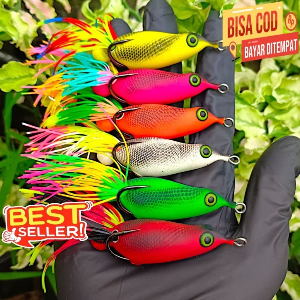 SOFT FROG SKIRT BERDIRI LJ LURE UKURAN 6CM UMPAN CESTING