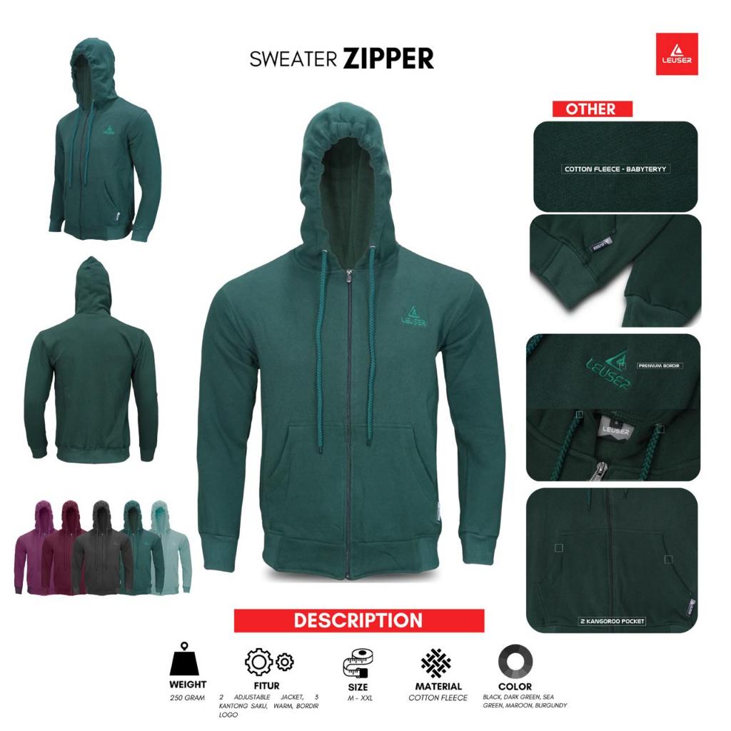 Leuser Sweater Hoodie Zeeper