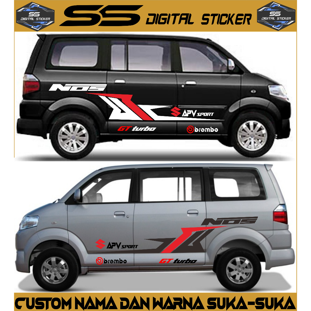 Stiker Striping List Stiker Mobil APV Stiker Stiker Cutting Mobil SUZUKI APV terbaru