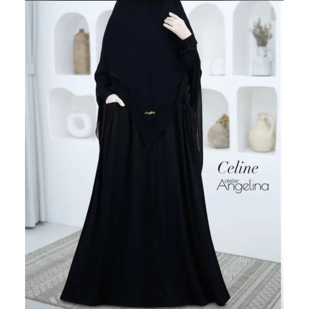 SIAP KIRIM  Atelier Angelina Embroidery black celine L