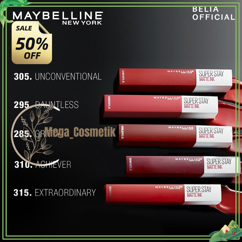 Maybelline Superstay Lip Cream Matte Ink Lip Cream Tahan Lama | gdkd01 | 30+  [ Mega_Cosmetik ]