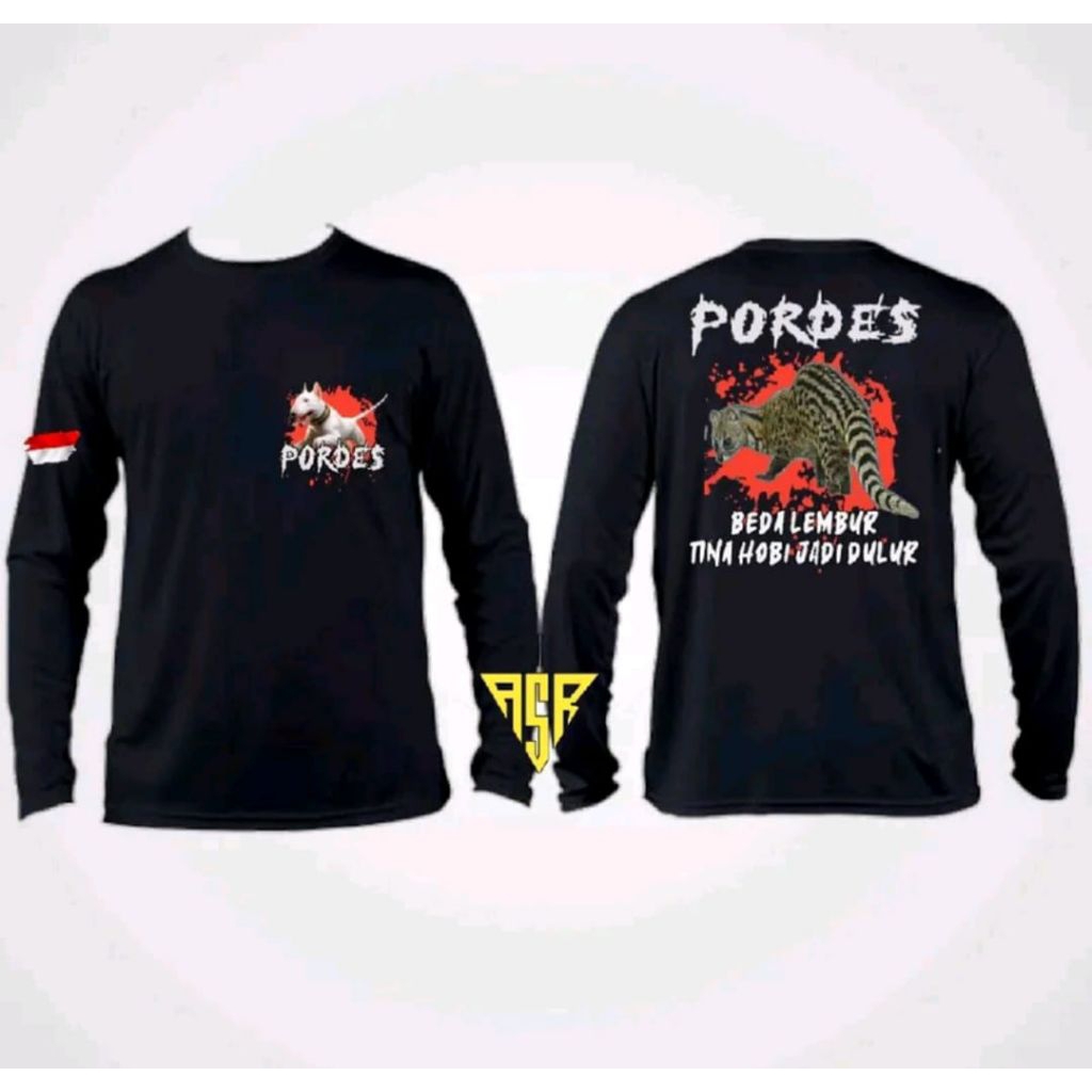 Kaos Pordes Harimau Lengan Panjang Kaos Distro Unisex