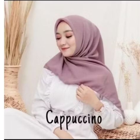 Krudung segi empat Ungu muda Capucino/ Hijab ungu Muda
