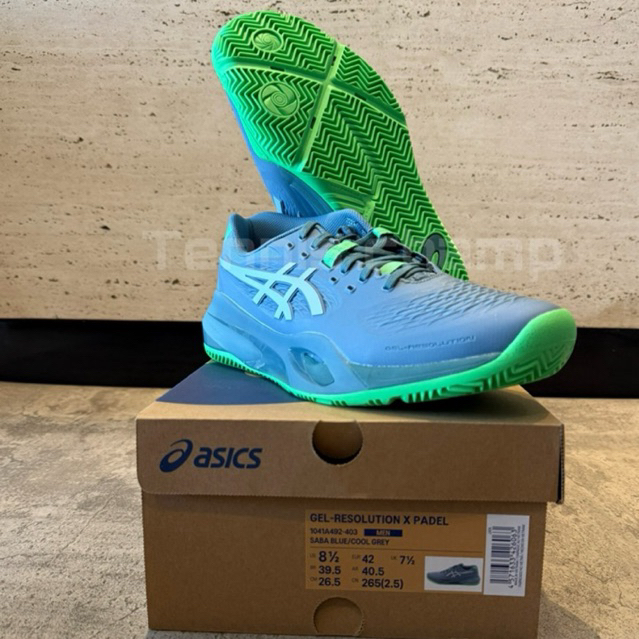 Sepatu Padel Asics Gel Resolution X Saba Blue Cool Grey Men/Padel Shoe Asics Original Asics Gel Reso