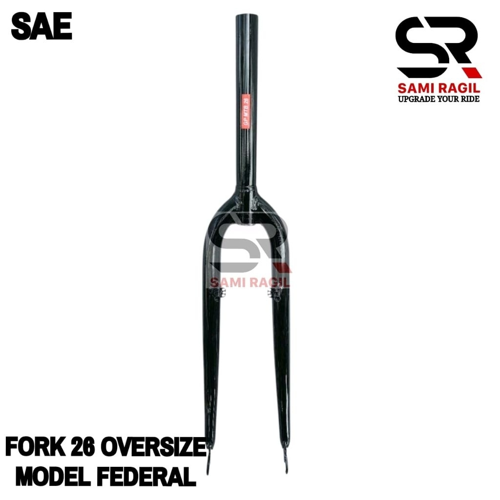 FORK SEPEDA 26 INCH OVERSIZE MODEL FEDERAL TANPA DRAT OS 28.6 V BRAKE PIVOT GARPU POROK RIGID 26"
