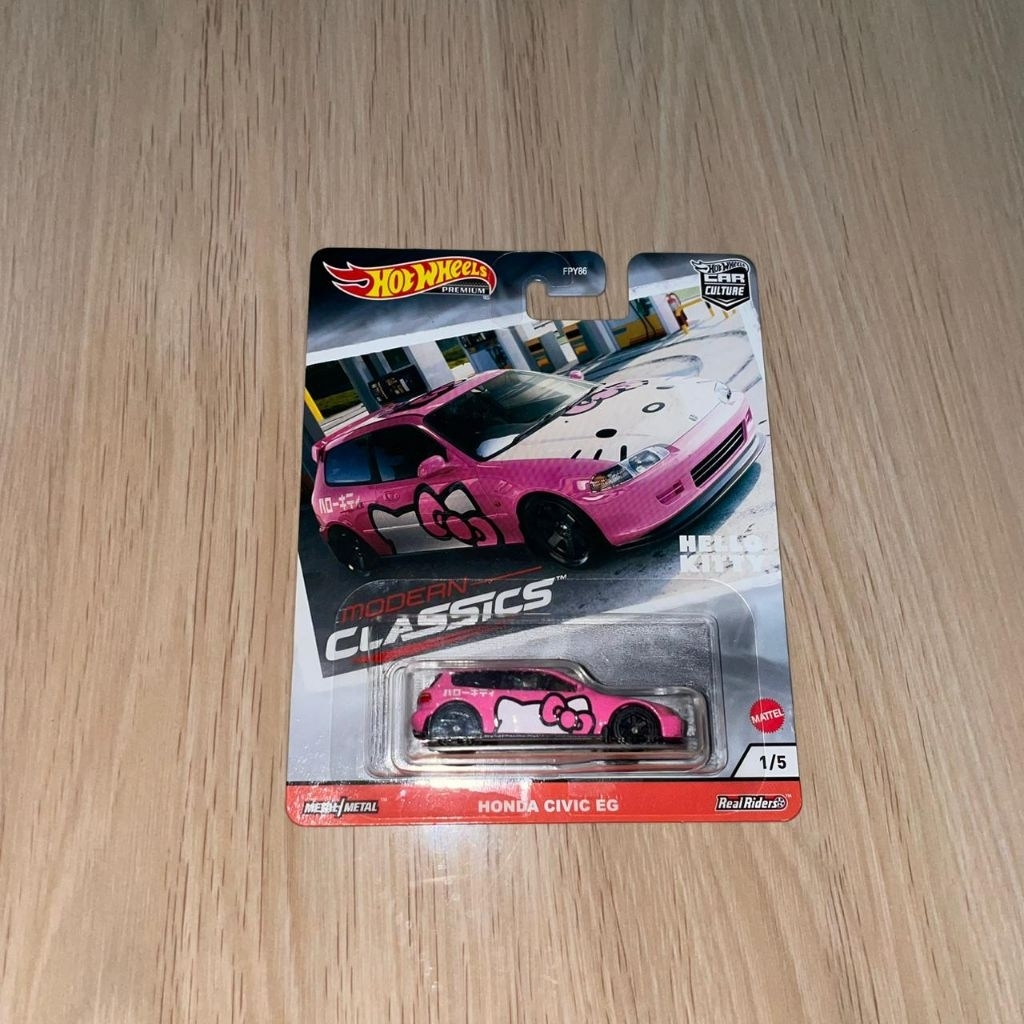 Hot Wheels civic eg kitty (hello kitty) hot wheels classics premium pink