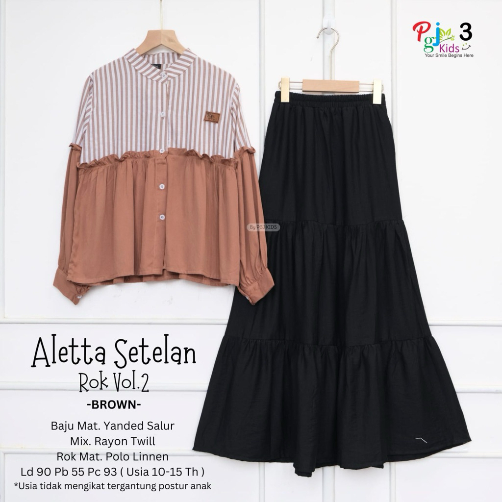 ALETTA SETELAN ROK REMAJA BY PGJ KIDS ONE SET ROK ANAK REMAJA 10-15 TAHUN