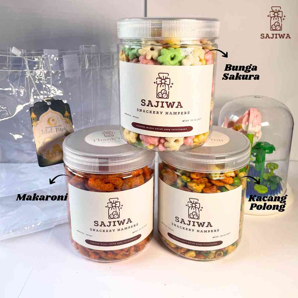 Paket Hampers Lebaran Idul Fitri Isi 3 Varian Snack Tas Mika Premium