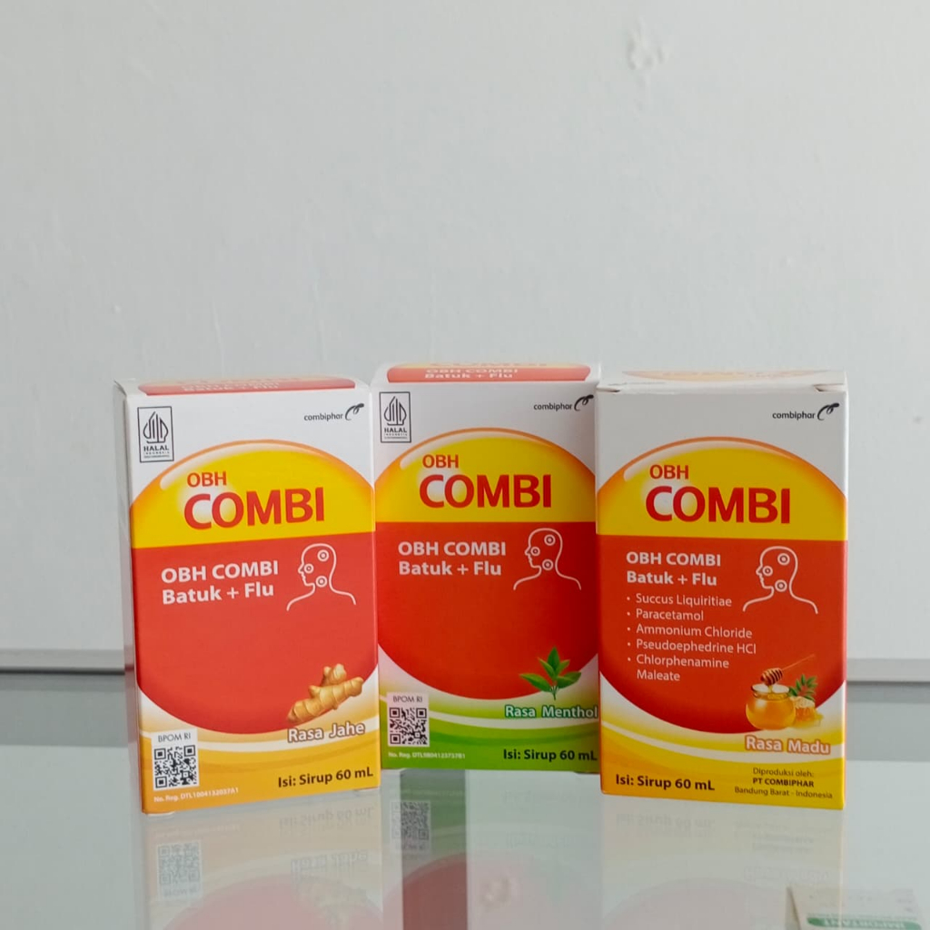 OBH COMBI PLUS DEWASA 60ML BATUK PILEK MENTHOL, JAHE, MADU