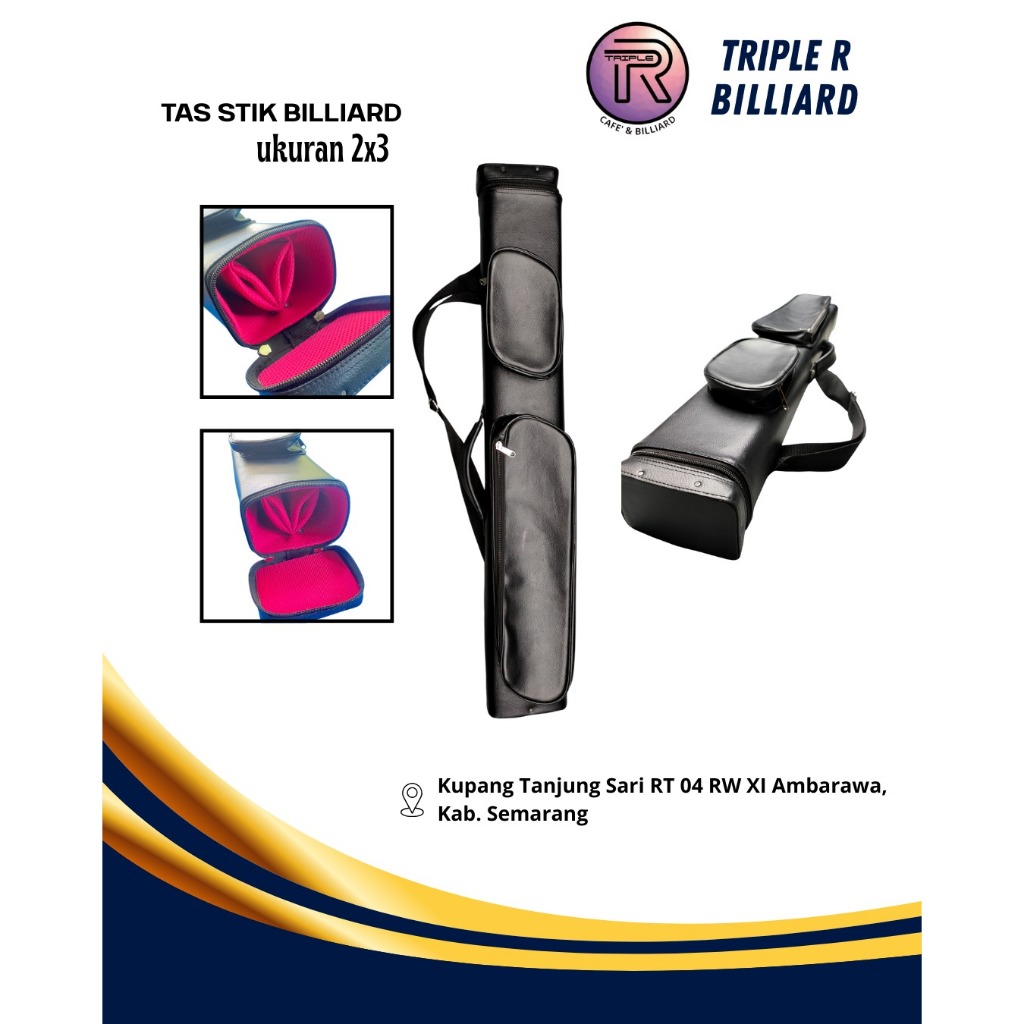 Hard Billiard Case - Tas Billiard Stik 2x3 - Billiard