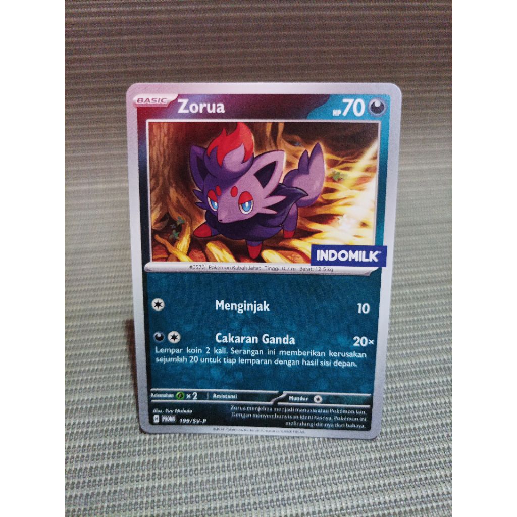 Pokemon TCG zorua indomilk promo 199/SV-P