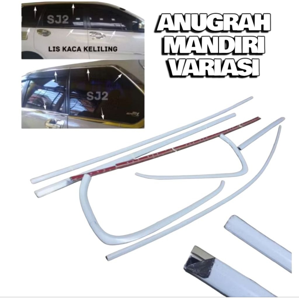 LIS KACA FULL KELILING ALL NEW AVANZA XENIA 2012-2019 CHROME