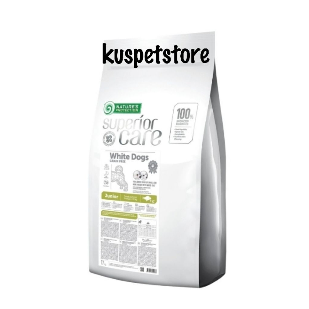Makanan Anjing / Dogfood Natures Protection  Superior Care White dog Junior White Fish 17kg