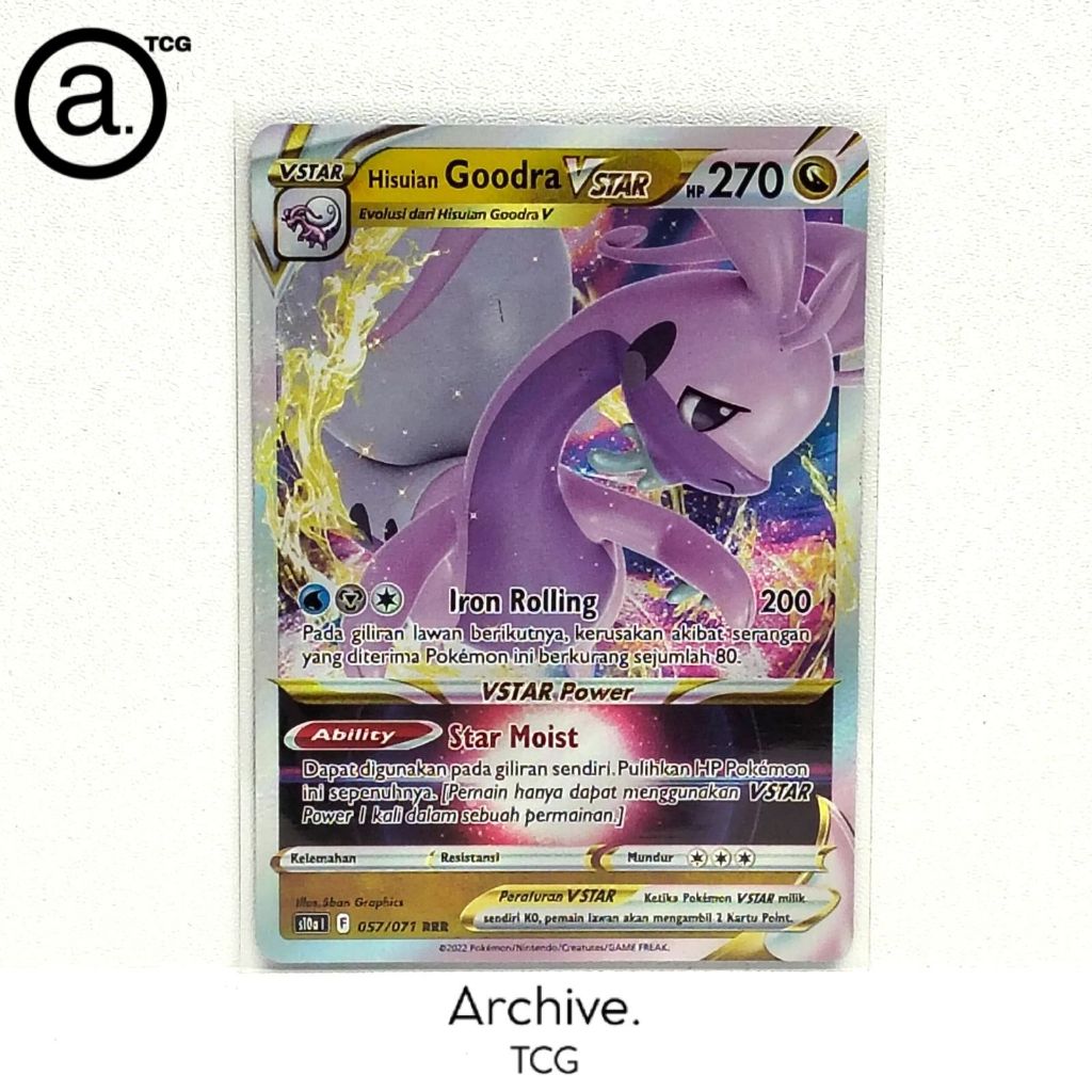 Hisuian Goodra Vstar (057/071) Pokemon Indonesia ~ Fantom Kegelapan S10A