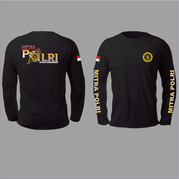 Kaos Mitra Polri Lengan Panjang Terbaru Satpam