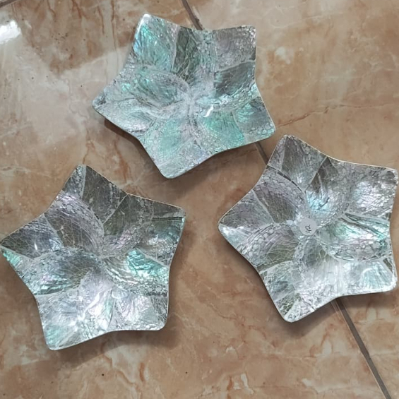 Piring bintang/ Piring Hiasan/ Piring Blink-Blink/ Hiasan Kamar/ Tempat Perhiasan