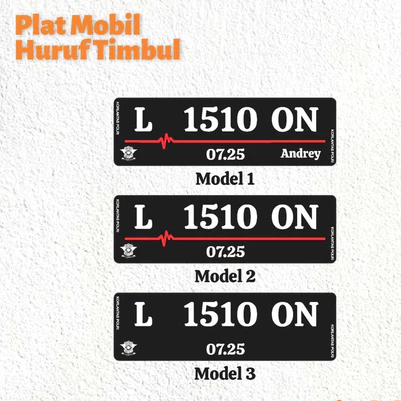 Plat Nomor Mobil Hitam / Plat Nomor Mobil Variasi Akrilik / Plat Nomor Mobil Font Baru / Plat Nomor 