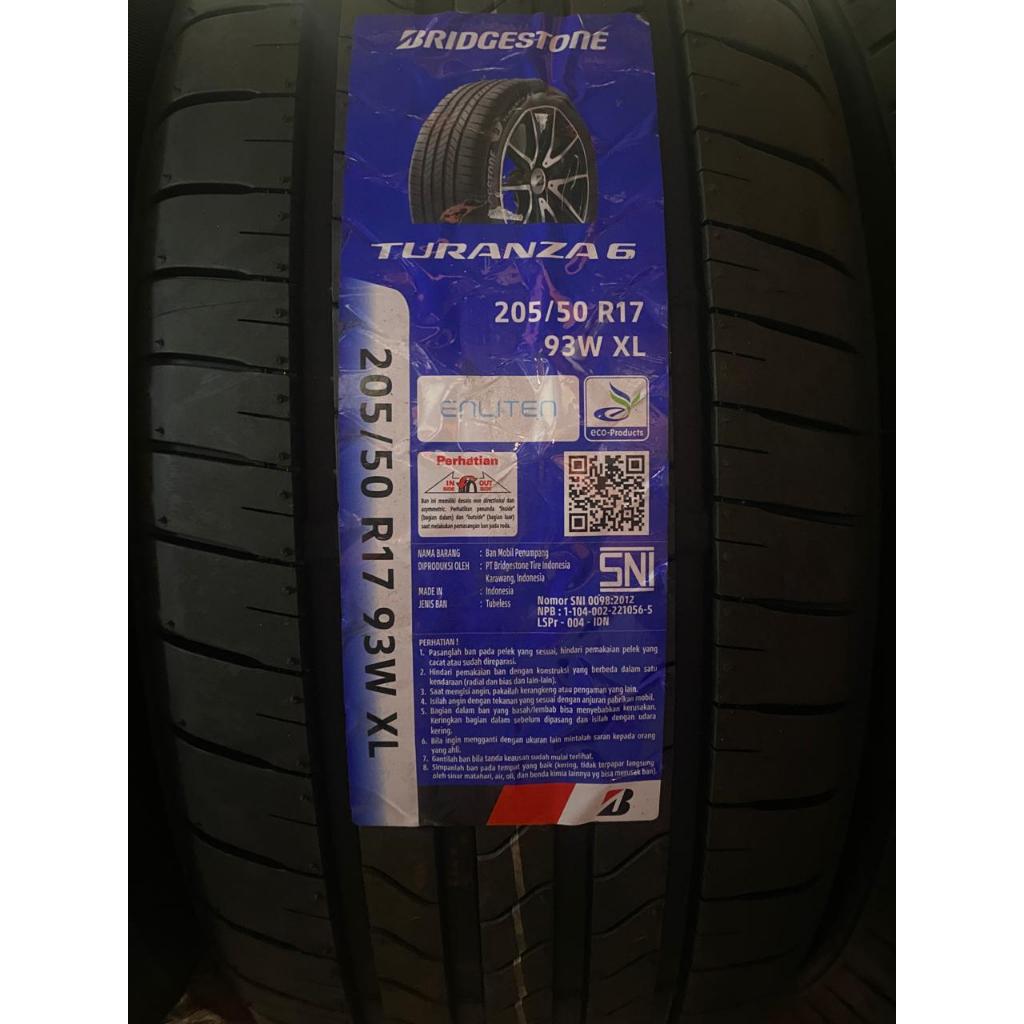 Bridgestone Turanza 6 Ukuran 205/50 R17 - Ban Mobil All New Veloz Freed VW JETTA