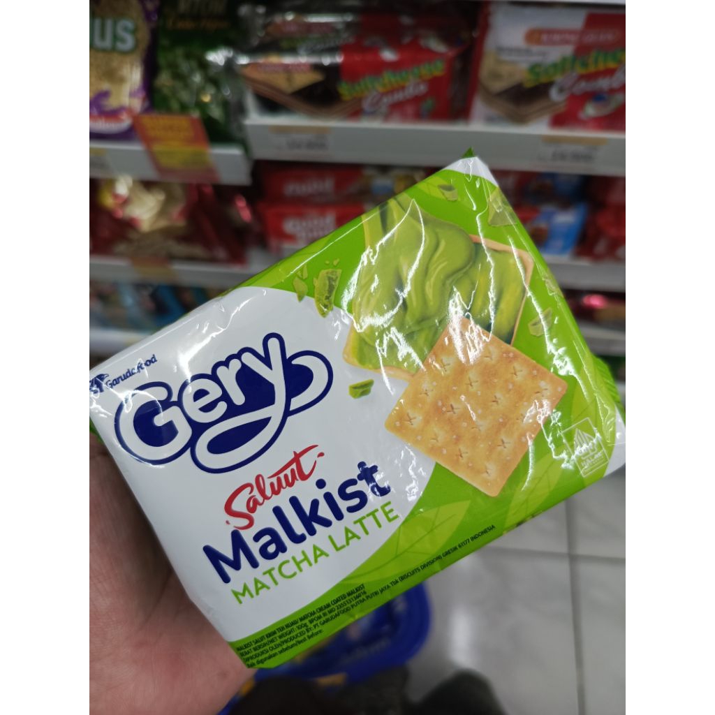 Gery Salut Malkist Matcha Latte Biskuit Crackers Matcha Gurih Manis