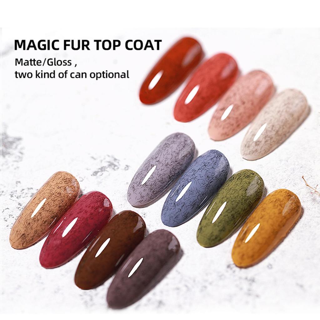 Fur Top Coat Effect Kutek Gel Nail Art 15 ml
