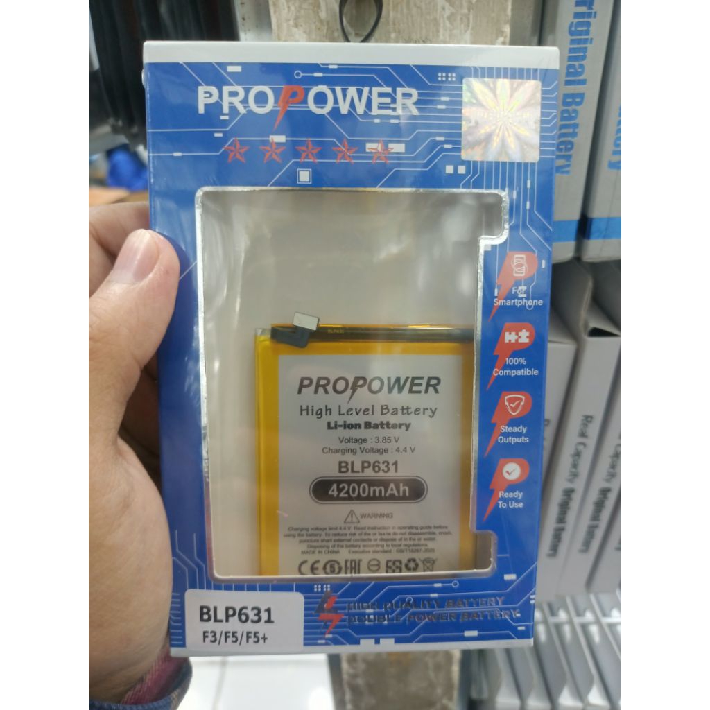 BATERAI BATRE BATRAI DOUBLE POWER OPPO F3/F5/F5+/F5 YOUTH BATERAI OPPO BLP631 PRO POWER