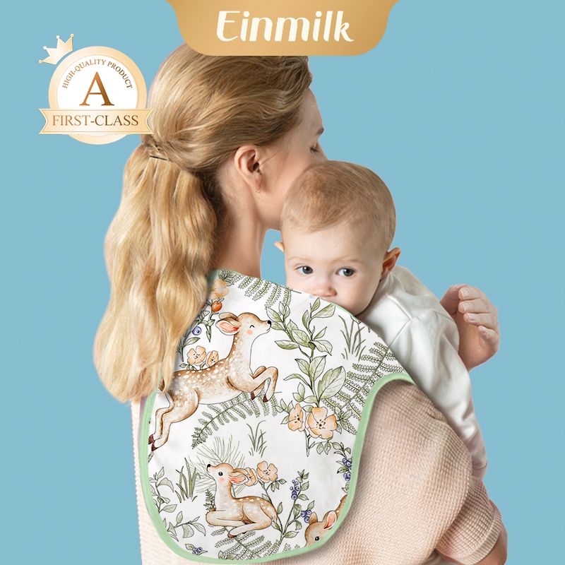 [Einmilk] Baju Bayi Kain Sendawa Handuk Bayi Bib Bayi 100% Katun Bib Sendawa BBT21