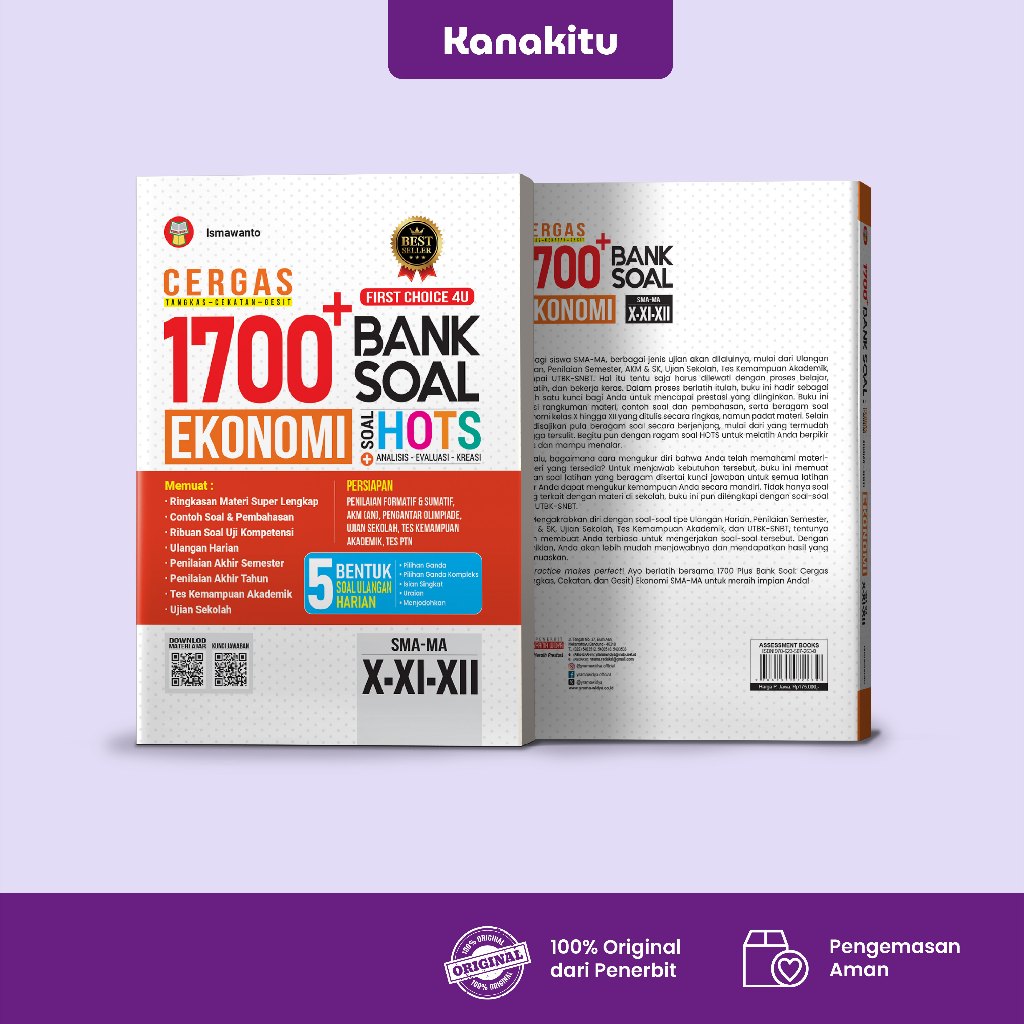 Buku Cergas 1700+ Bank Soal Ekonomi SMA | Buku Latihan Soal