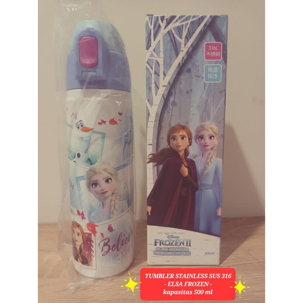 tumbler stainless frozen 500ml tumbler stainless karakter elsa frozen tumbler 2 in1 tumbler stainles
