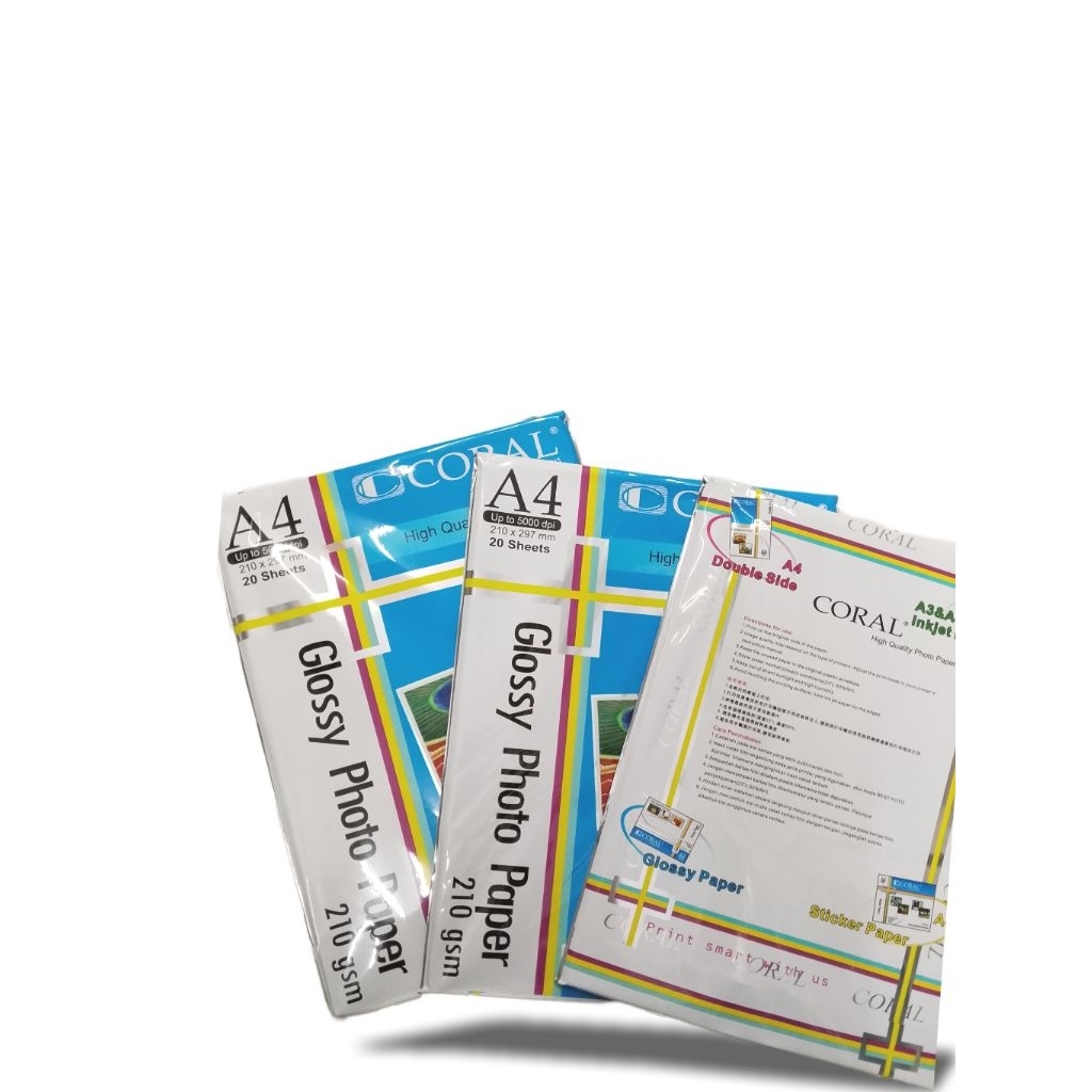 (AA)Kertas Foto glossy 210 gsm Coral