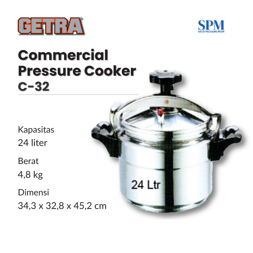 Getra Panci Presto 24 Liter Pressure Cooker C-32 / C32 / C 32
