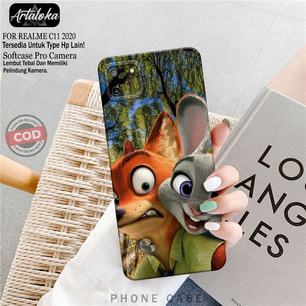 Softcase Hp Realme C11 2020 Fashion Case Kartun Case Realme C11 2020 Silikon TPU Pro Camera Casing R