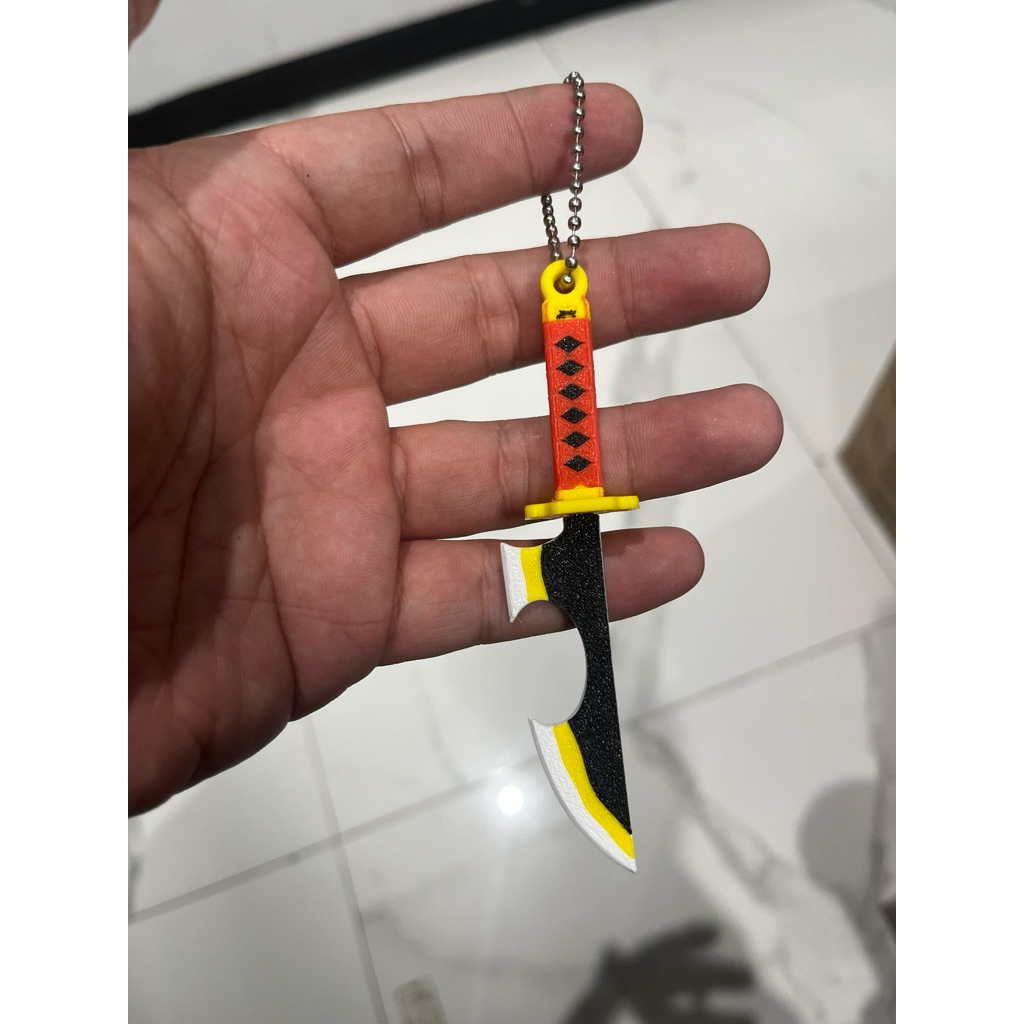 gantungan kunci pedang demon slayer tengen uzui