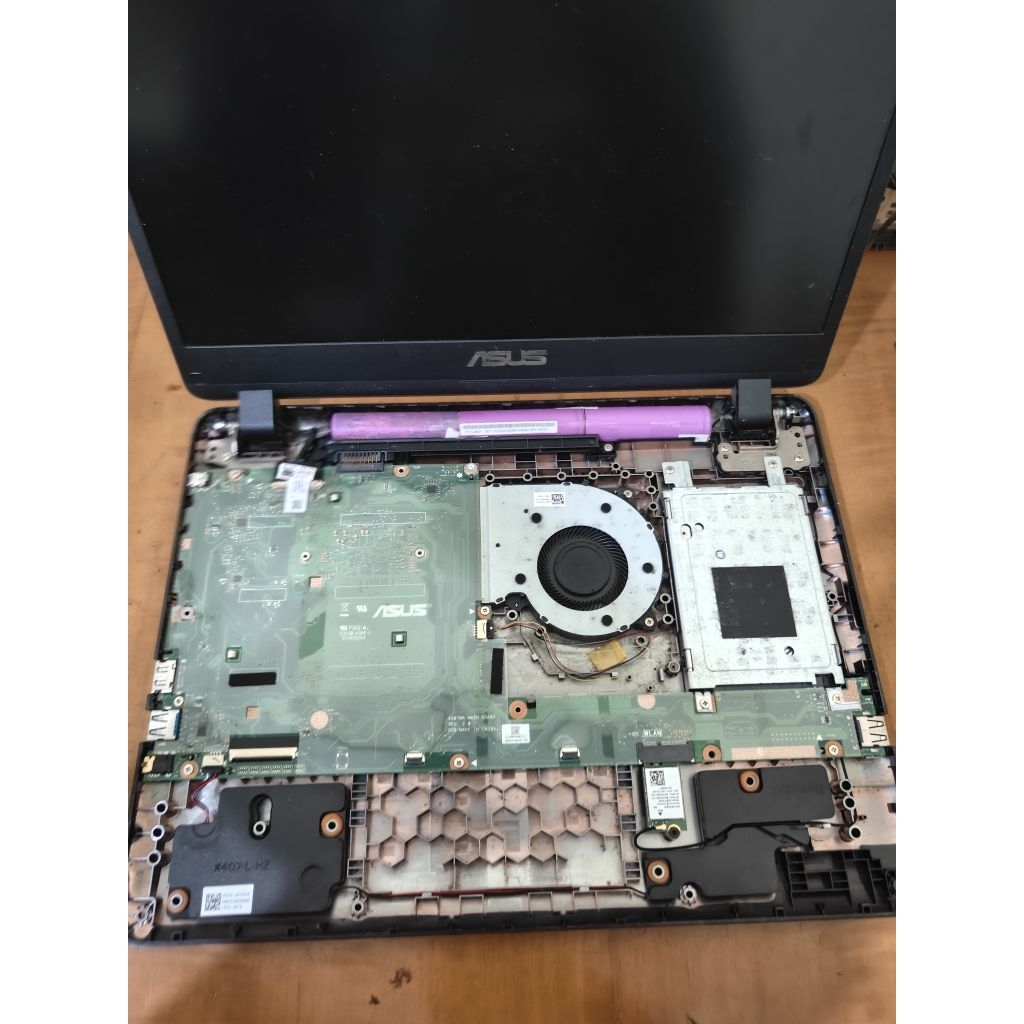 Mobo Motherboard Mainboard Normal Baik Casing Kesing Case Fulset FullCase Laptop Asus VivoBook 14 A4