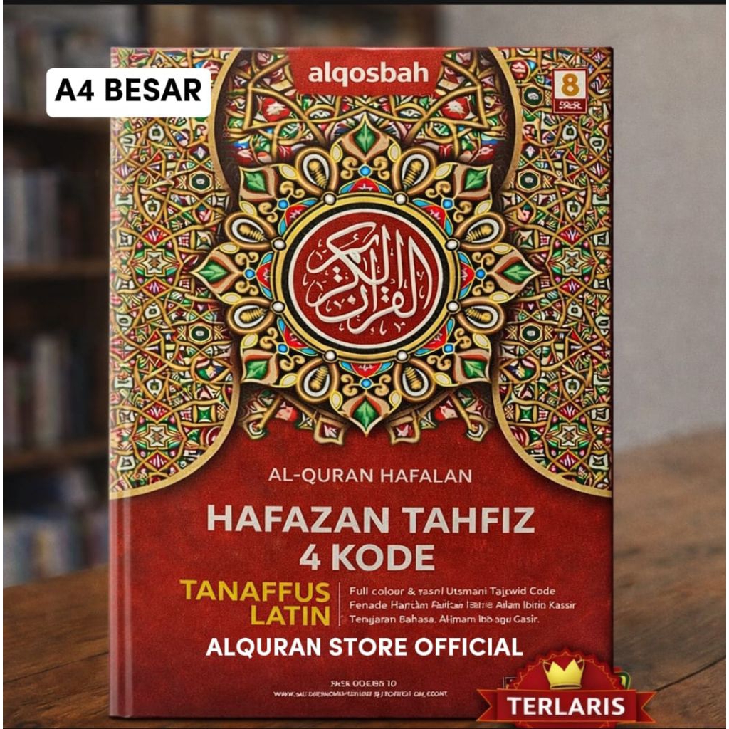 AlQur'an Hafazan Tahfidz Terjemah Latin Alquran ukuran Besar A4 Lansia Orang Tua Hafazan Tahfidz Qur