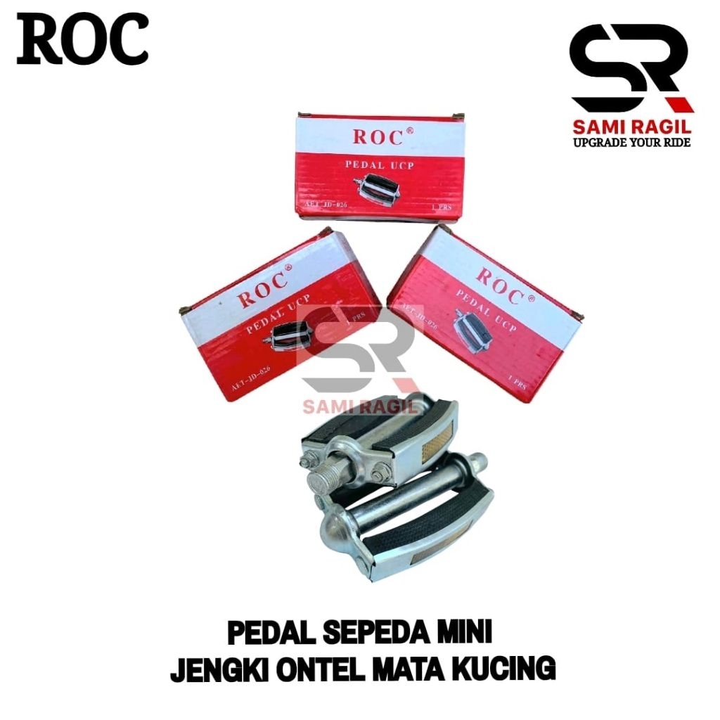 PEDAL SEPEDA ROC JD-026 MINI 20 24 26 28 JENGKI ONTEL MTB ONTHEL MATA KUCING REFLEKTOR