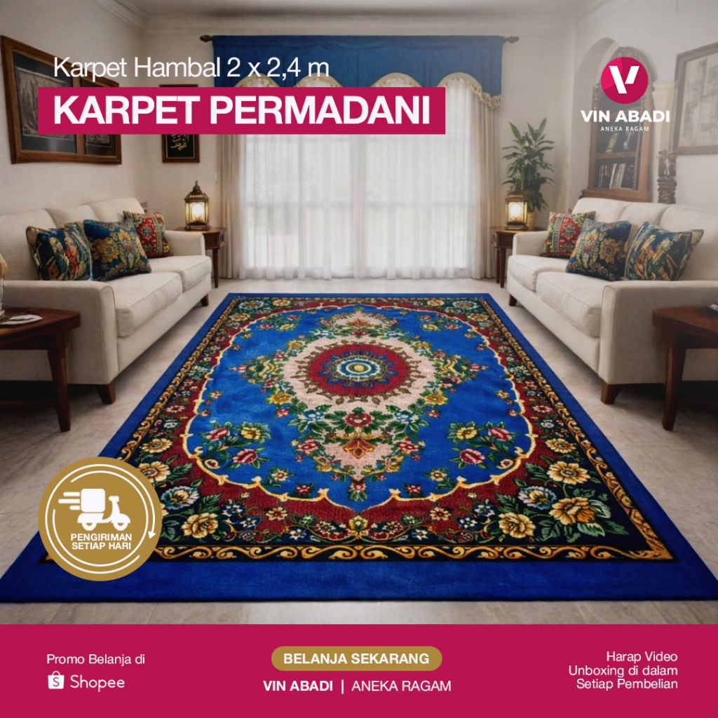 PERMADANI MURAH / HAMBAL / KARPET / KARPET RUMBAI / PERMADANI JUMBO 2 X 2,4 METER / KARPET PERMADANI