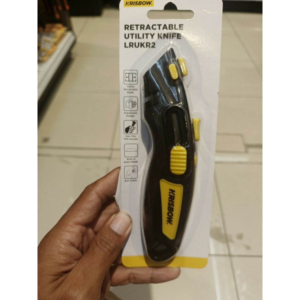 Krisbow utility knife/cutter retractable/heavy duty cutter