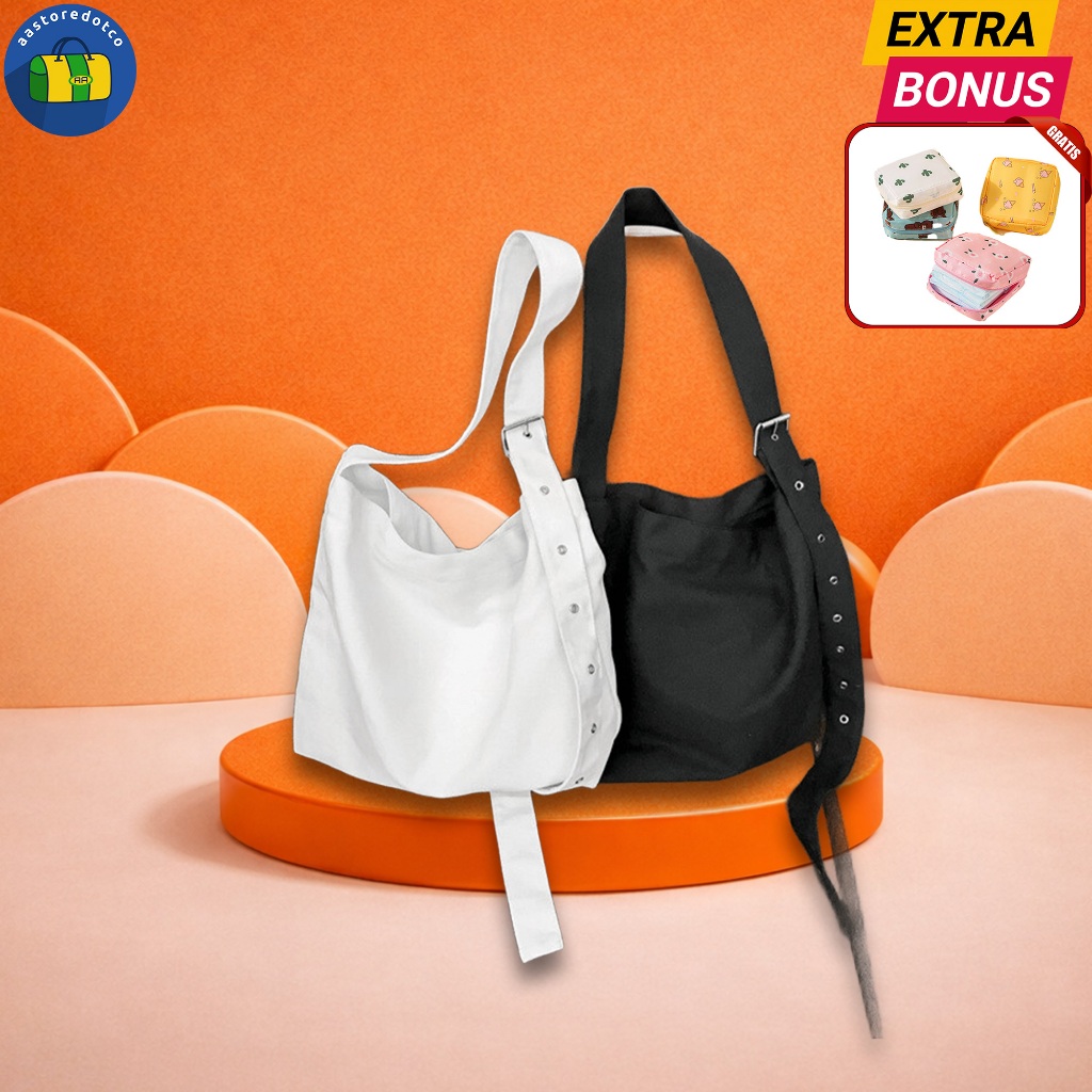 Tote Bag Kanvas Wanita Asli Import Korea Terbaru Kualitas Premium Tas Tote Bag Tote Bag Canvas XYK35