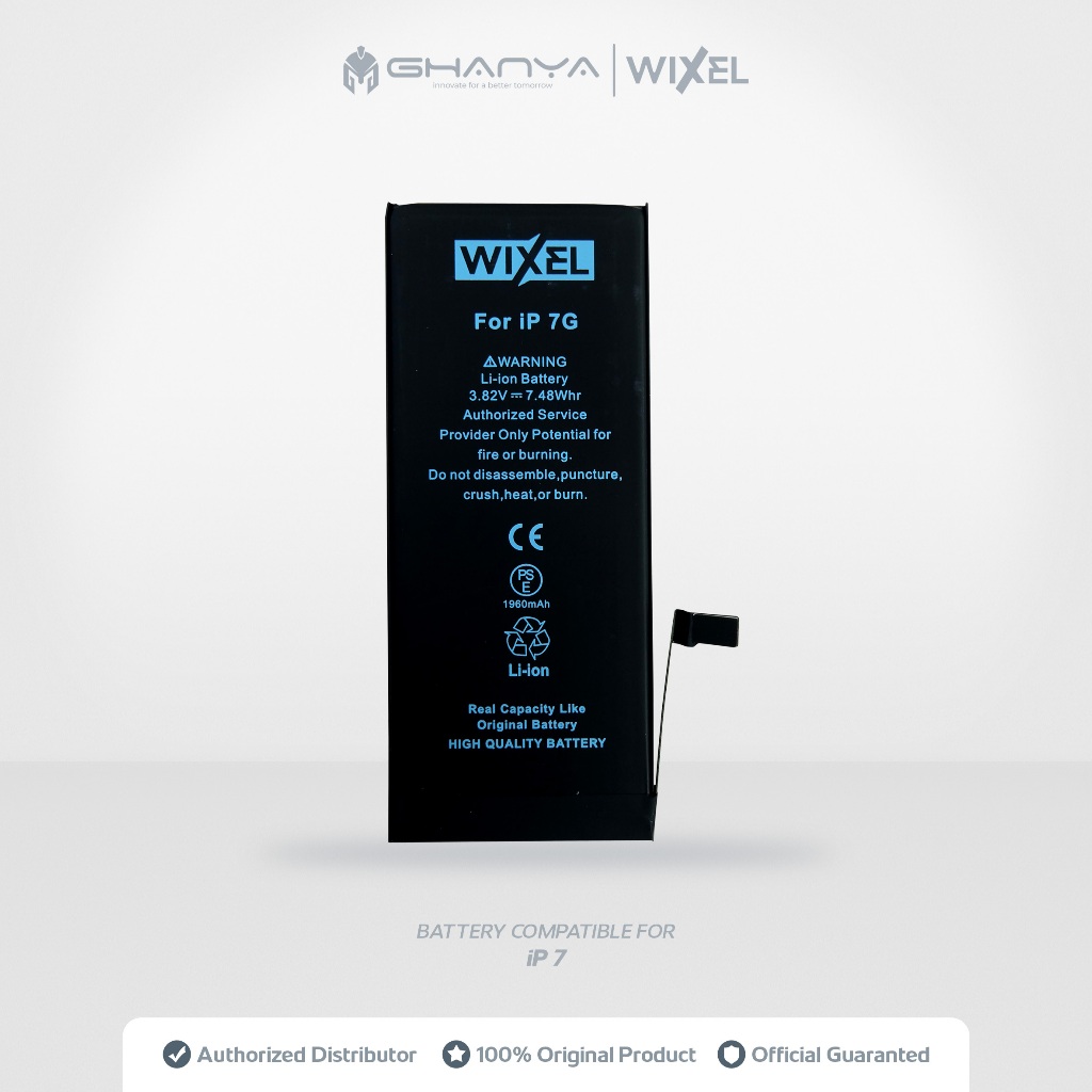 WIXEL Baterai Iphone 7 7G Batre Batrai Battery Dual Double Power HP Handphone Apple Ip Ori Original